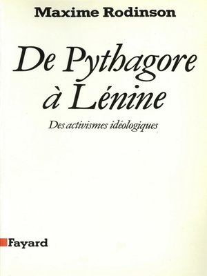 cover image of De Pythagore à Lénine